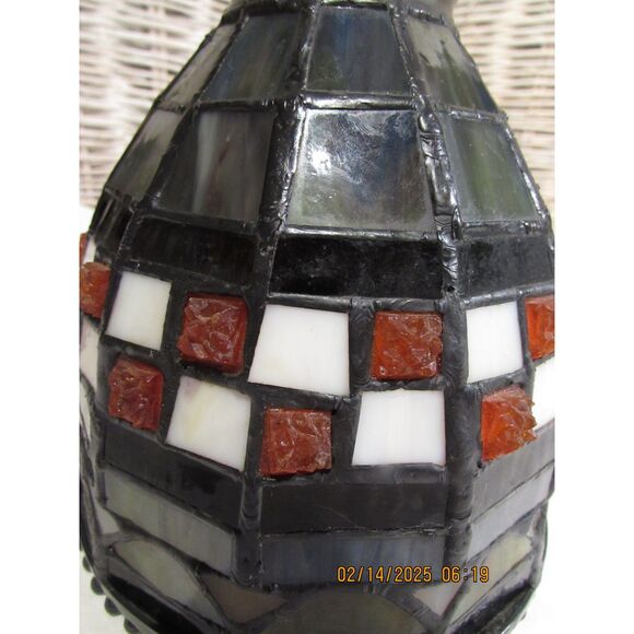 Tiffany glass Elk brand shade for pendant lighting red, white glass - Picture 2 of 9